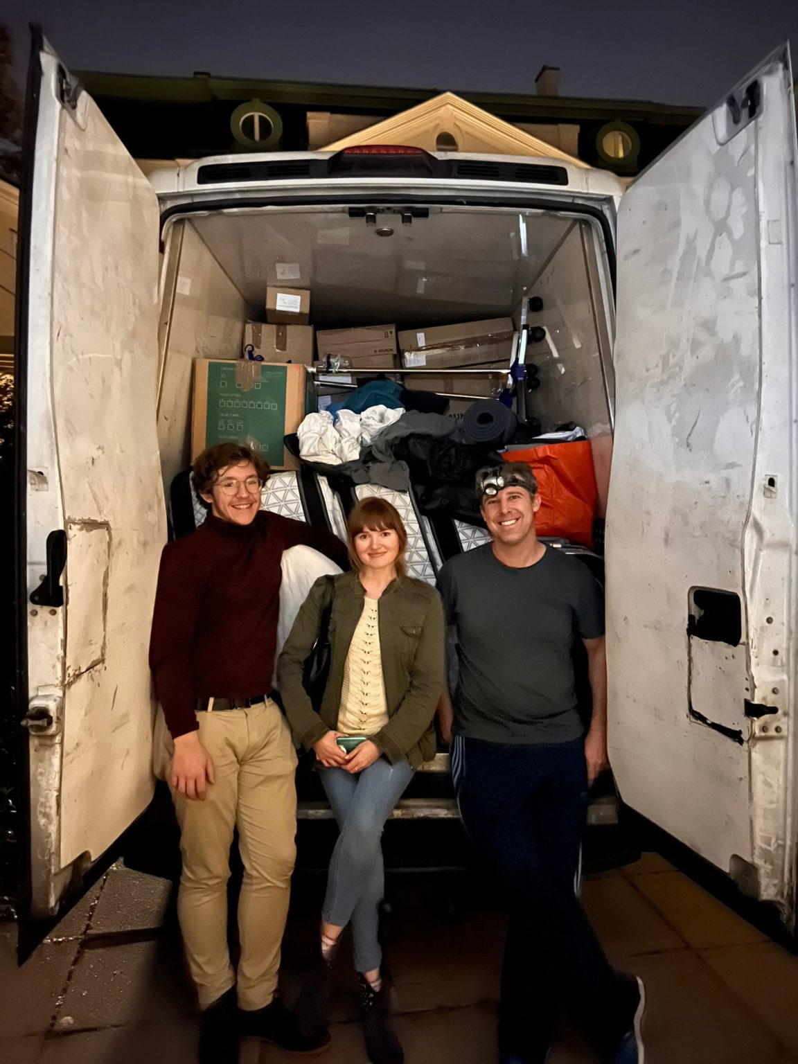 Volunteers loading FHFA van
